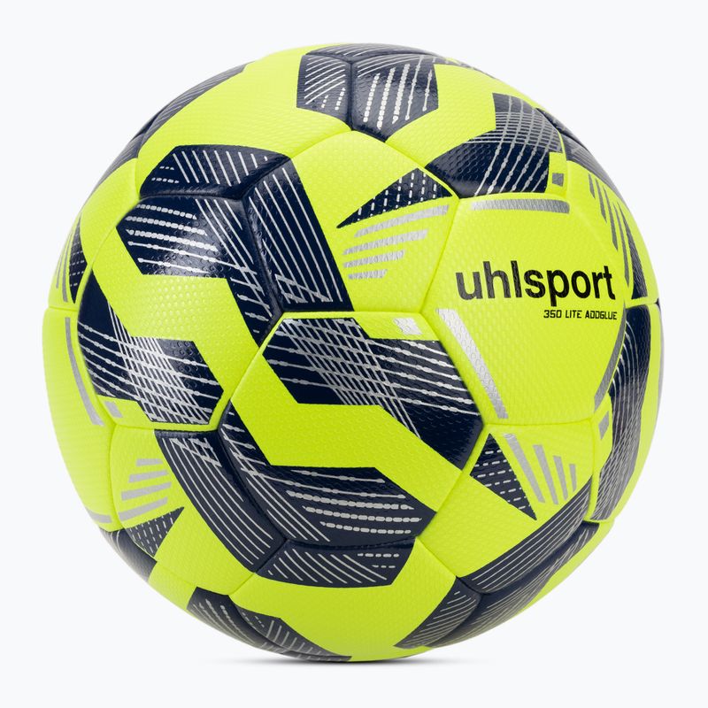 Piłka do piłki nożnej uhlsport 350 Lite Addglue fluo yellow/navy/silver rozmiar 5 2