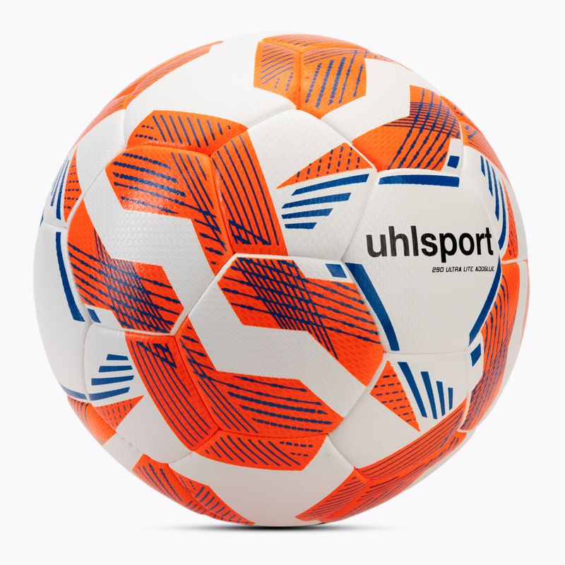 Piłka do piłki nożnej uhlsport 290 Ultra Lite Addglue white/fluo orange/dark blue rozmiar 4 2