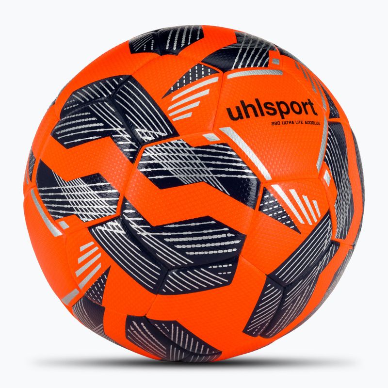 Piłka do piłki nożnej uhlsport 290 Ultra Lite Addglue fluo orange/navy/silver rozmiar 5 2