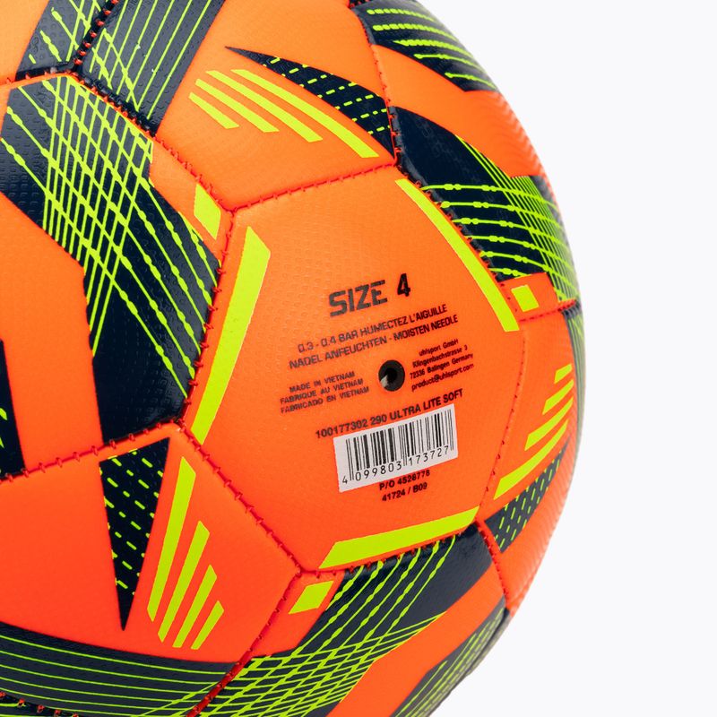 Piłka do piłki nożnej uhlsport Ultra Lite Soft 290 fluo orange/navy/fluo yellow rozmiar 4 3