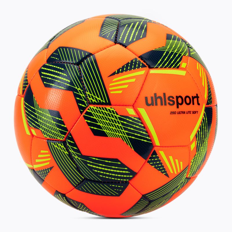 Piłka do piłki nożnej uhlsport Ultra Lite Soft 290 fluo orange/navy/fluo yellow rozmiar 5 2