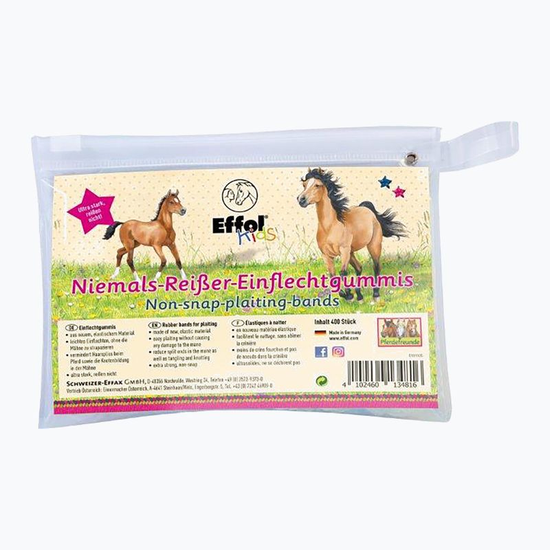 Gumki do grzywy dla koni Effol Kids Slickbands coloured 400 szt.