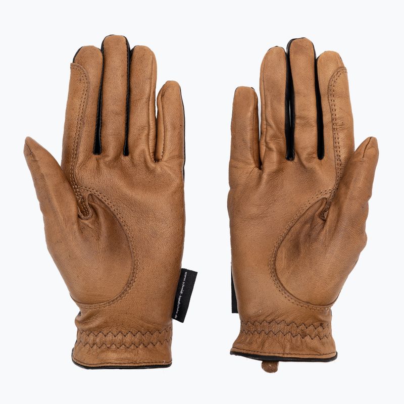 Rękawiczki jeździeckie damskie HaukeSchmidt Ladies finest mocha/light brown 2
