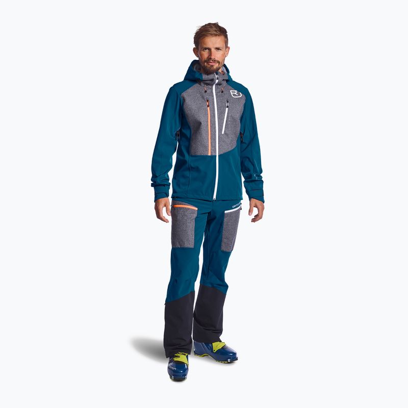 Kurtka softshell męska ORTOVOX Pordoi petrol blue 2