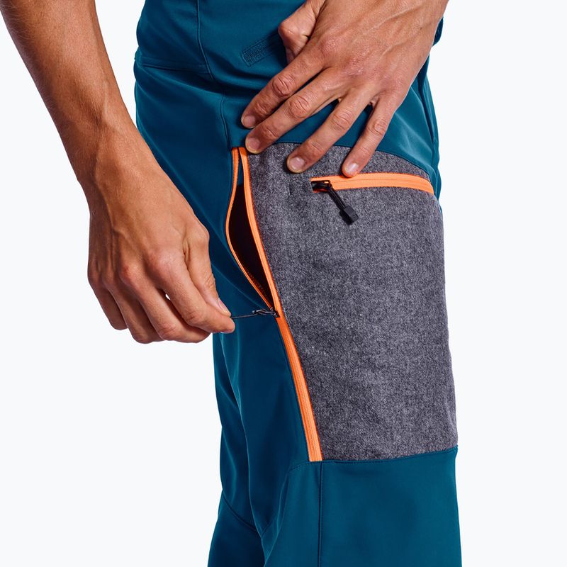 Spodnie softshell męskie ORTOVOX Pordoi petrol blue 6