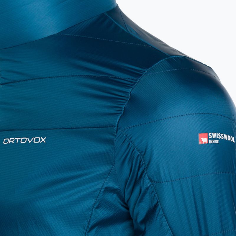 Kurtka hybrydowa męska ORTOVOX Swisswool Piz Boval petrol blue 7