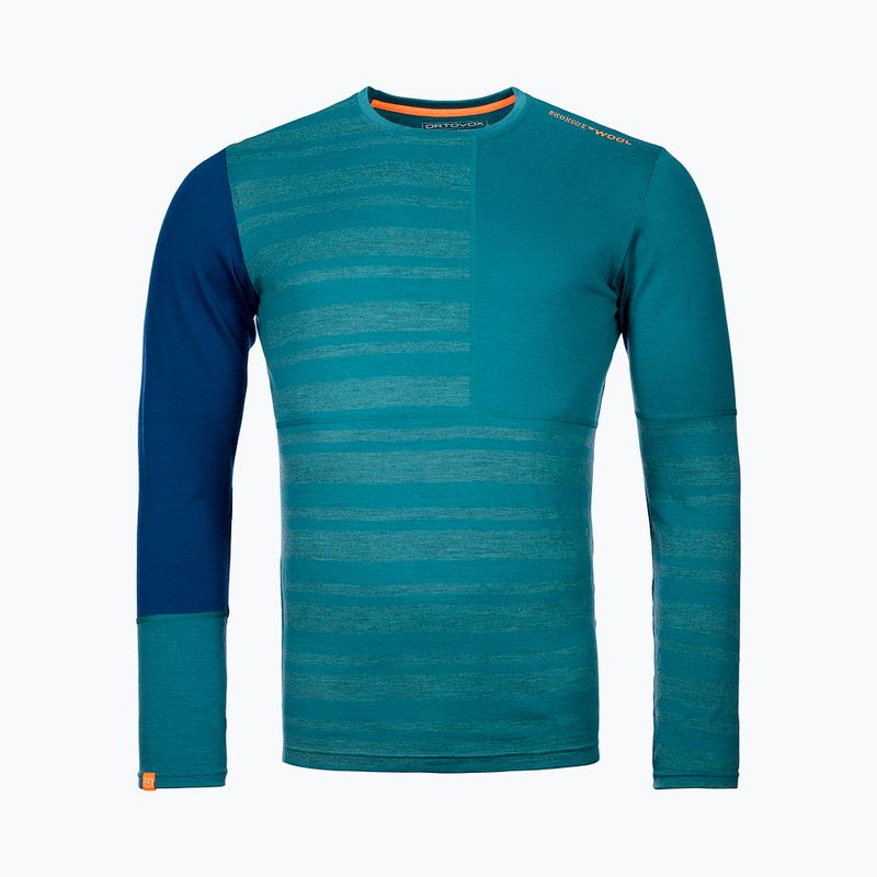 Longsleeve termoaktywny męski ORTOVOX 185 Rock'N'Wool pacific green
