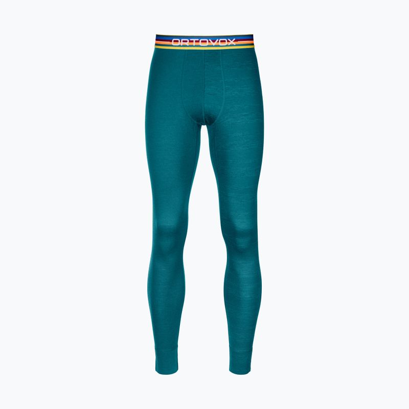 Spodnie termoaktywne męskie ORTOVOX 185 Rock'N'Wool Long pacific green