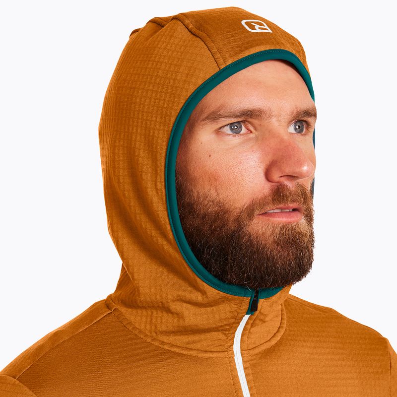 Bluza trekkingowa męska ORTOVOX Fleece Grid Hoody sly fox 4
