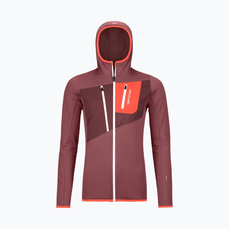 Bluza trekkingowa damska ORTOVOX Fleece Grid Hoody mountain rose 10