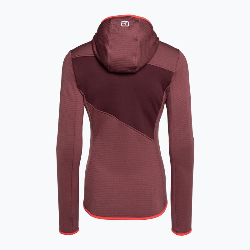 Bluza trekkingowa damska ORTOVOX Fleece Grid Hoody mountain rose 7