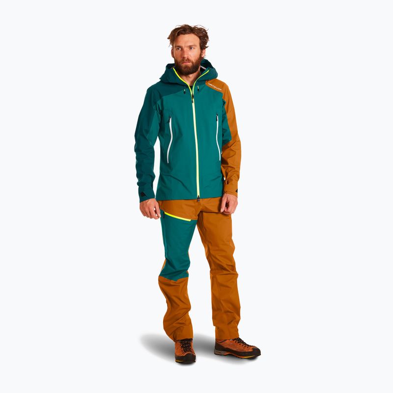 Kurtka przeciwdeszczowa męska ORTOVOX Westalpen 3L Light pacific green 2
