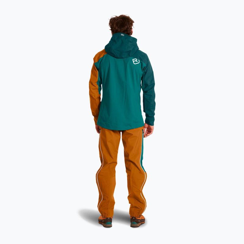 Kurtka przeciwdeszczowa męska ORTOVOX Westalpen 3L Light pacific green 3
