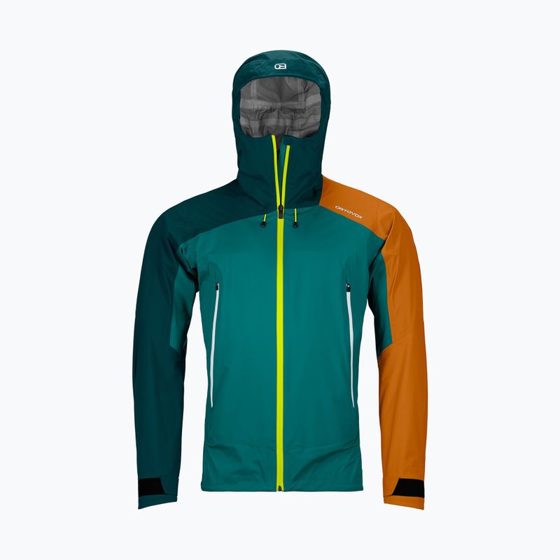 Kurtka przeciwdeszczowa męska ORTOVOX Westalpen 3L Light pacific green 7
