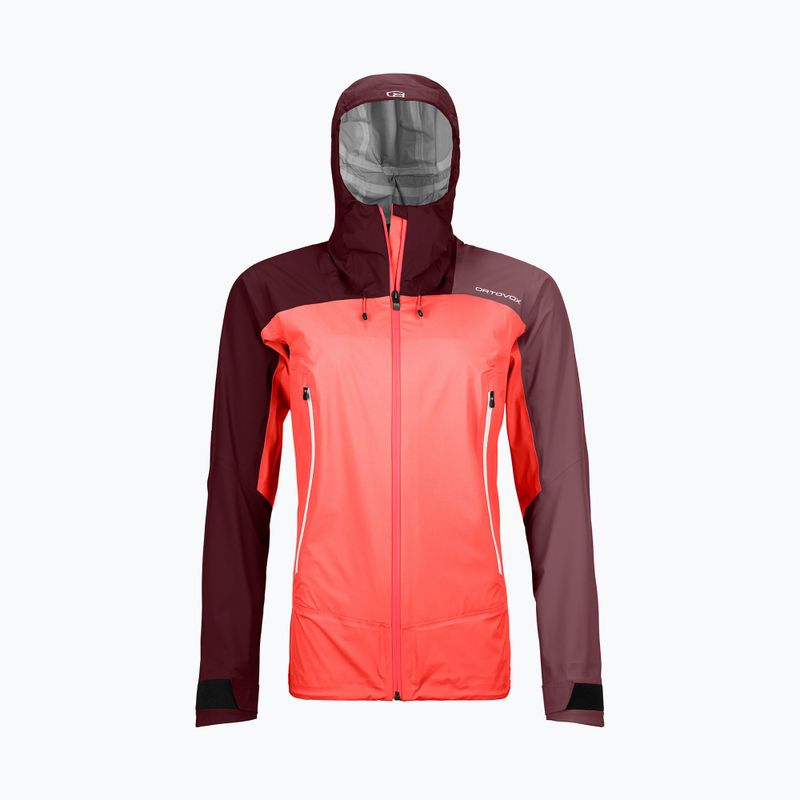 Kurtka przeciwdeszczowa damska ORTOVOX Westalpen 3L Light coral 5