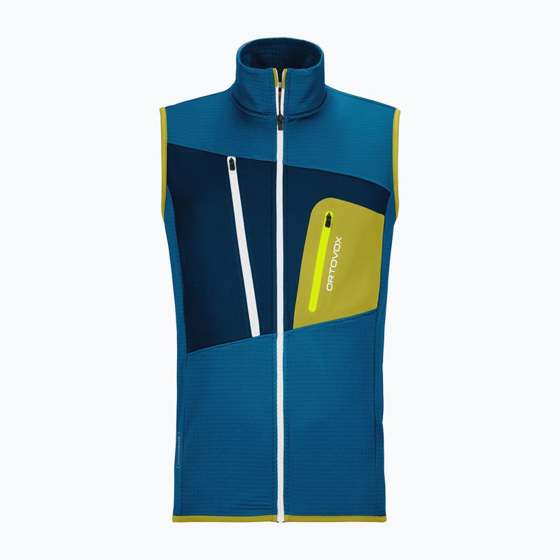 Bezrękawnik męski ORTOVOX Fleece Grid Vest heritage blue