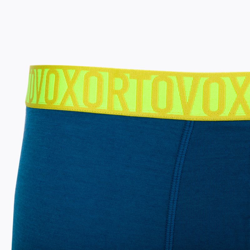 Bokserki termoaktywne męskie ORTOVOX 150 Essential Trunks petrol blue 3