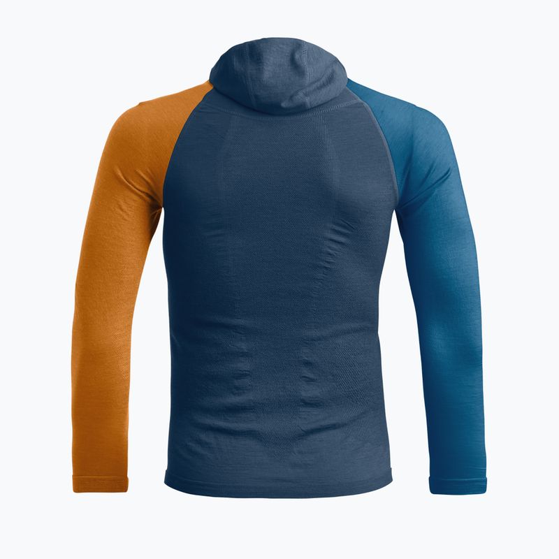 Bluza termoaktywna męska ORTOVOX 120 Comp Light Hoody petrol blue 2
