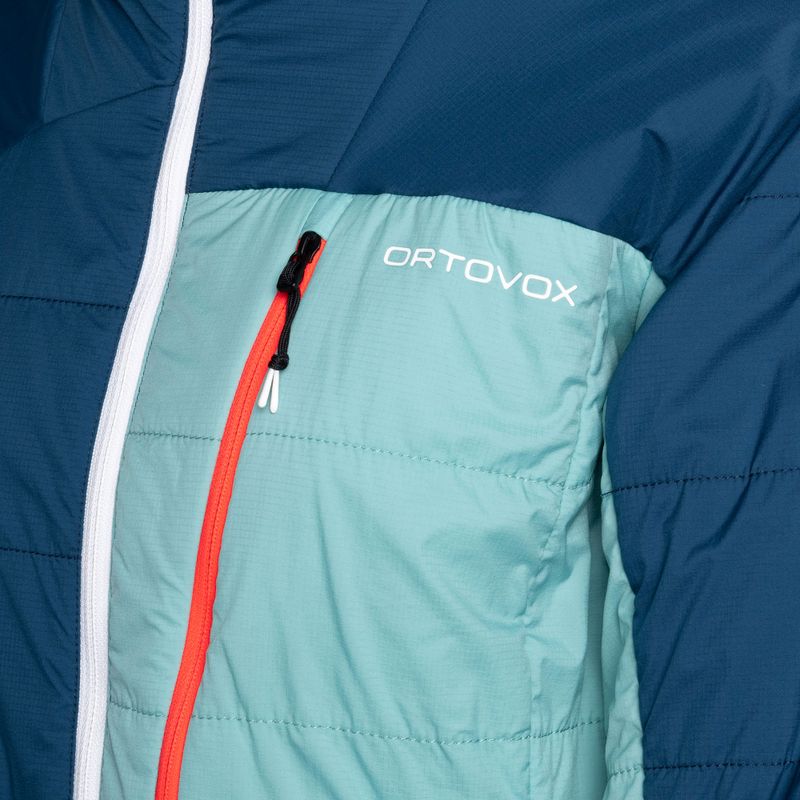 Kurtka hybrydowa damska ORTOVOX Swisswool Piz Duan petrol blue 3