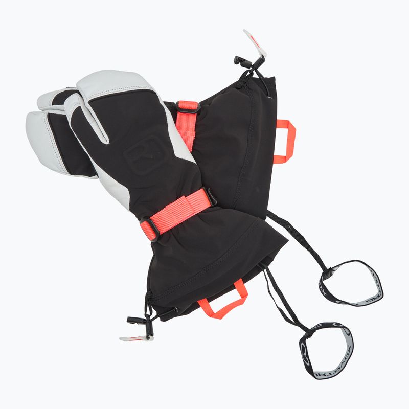 Rękawice narciarskie damskie ORTOVOX Merino Freeride 3 Finger black raven 5
