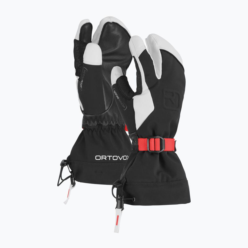 Rękawice narciarskie damskie ORTOVOX Merino Freeride 3 Finger black raven