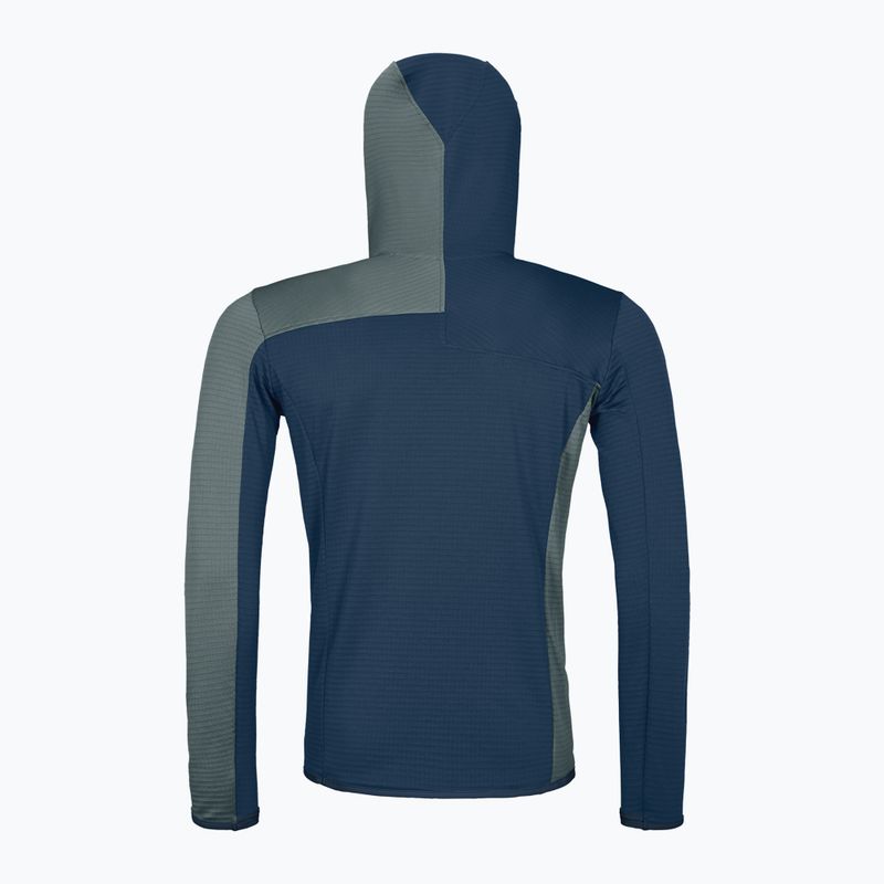 Bluza męska ORTOVOX Fleece Light Grid Hooded deep ocean 8