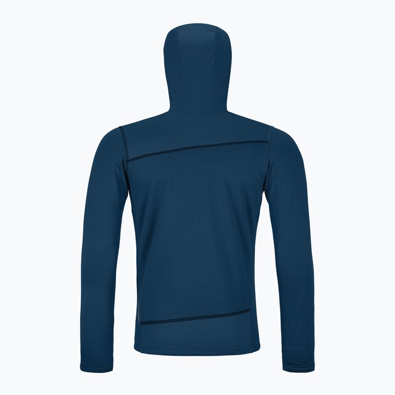 Bluza męska ORTOVOX Fleece Light Hoody deep ocean 2