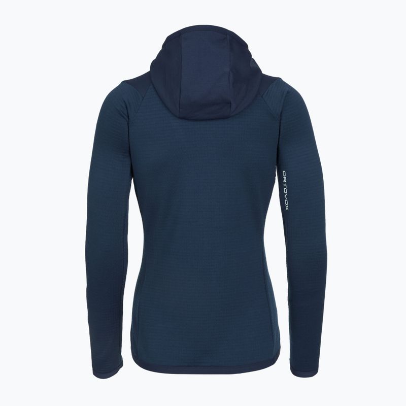 Bluza damska ORTOVOX Fleece Grid Hoody deep ocean 2