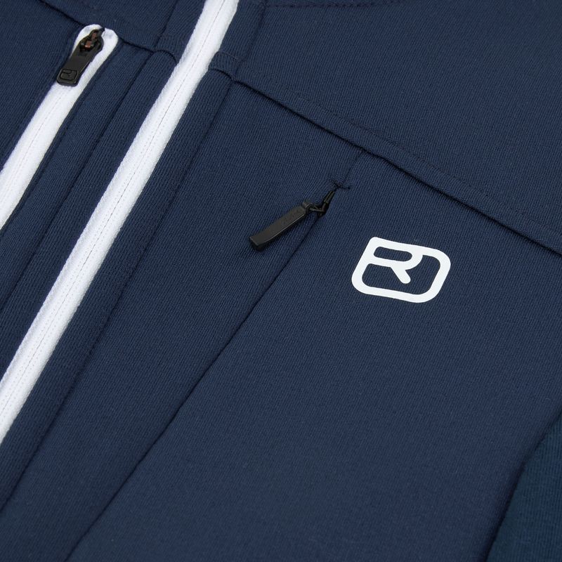 Bluza damska ORTOVOX Fleece Grid Hoody deep ocean 3