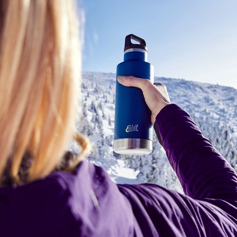 Butelka termiczna Esbit Sculptor Stainless Steel Insulated Bottle "Standard Mouth" 750 ml polar blue 7