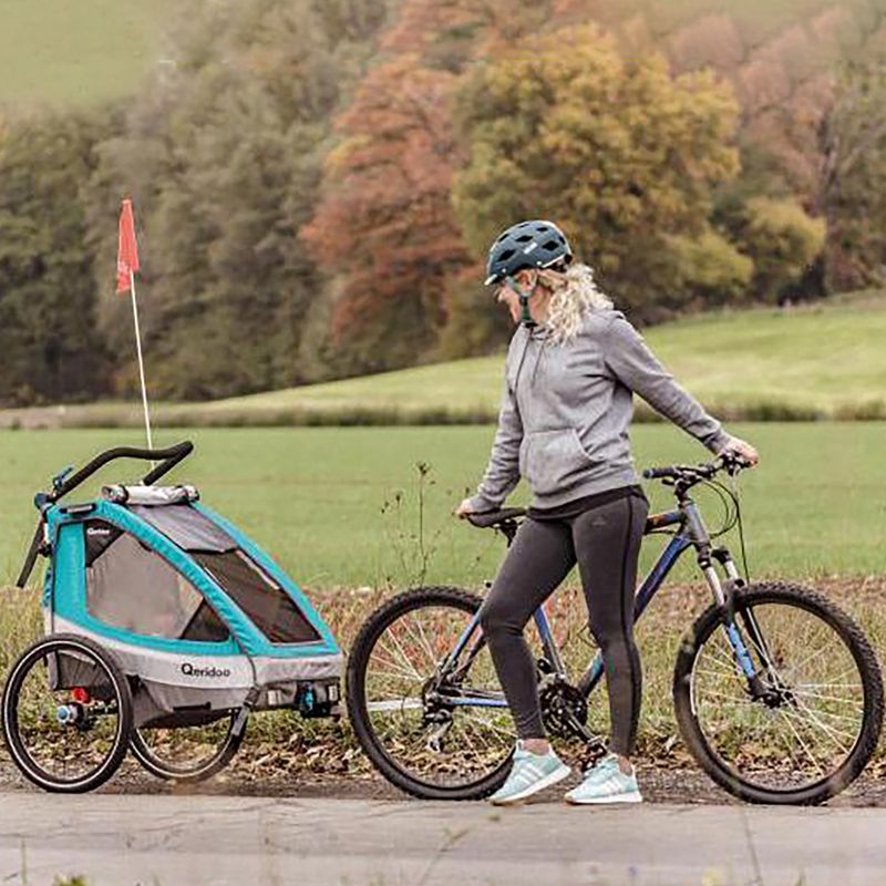 Przyczepka rowerowa Qeridoo Sportrex 1 petrol blue 10