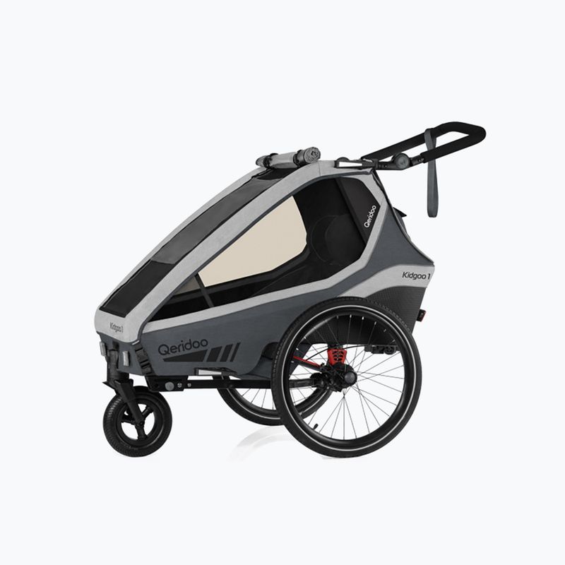 Przyczepka rowerowa Qeridoo KidGoo 1 steel grey
