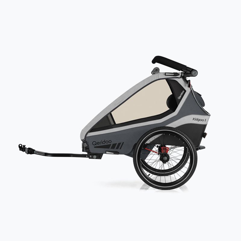 Przyczepka rowerowa Qeridoo KidGoo 1 steel grey 2