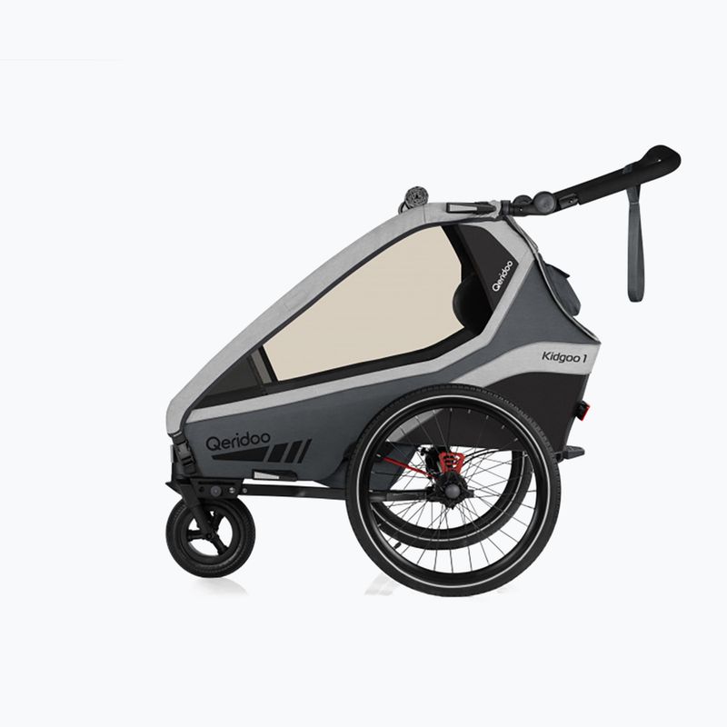 Przyczepka rowerowa Qeridoo KidGoo 1 steel grey 3