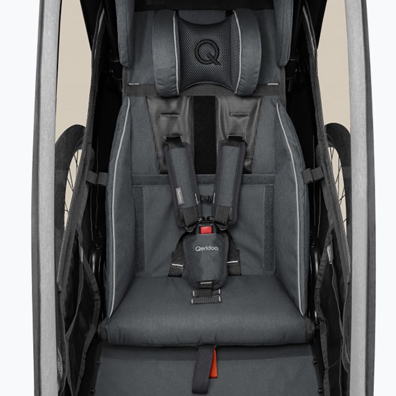 Przyczepka rowerowa Qeridoo KidGoo 1 steel grey 4