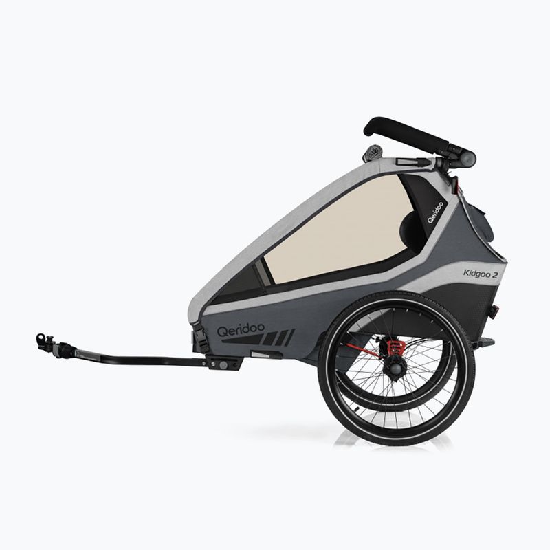 Przyczepka rowerowa Qeridoo KidGoo 2 steel grey 2
