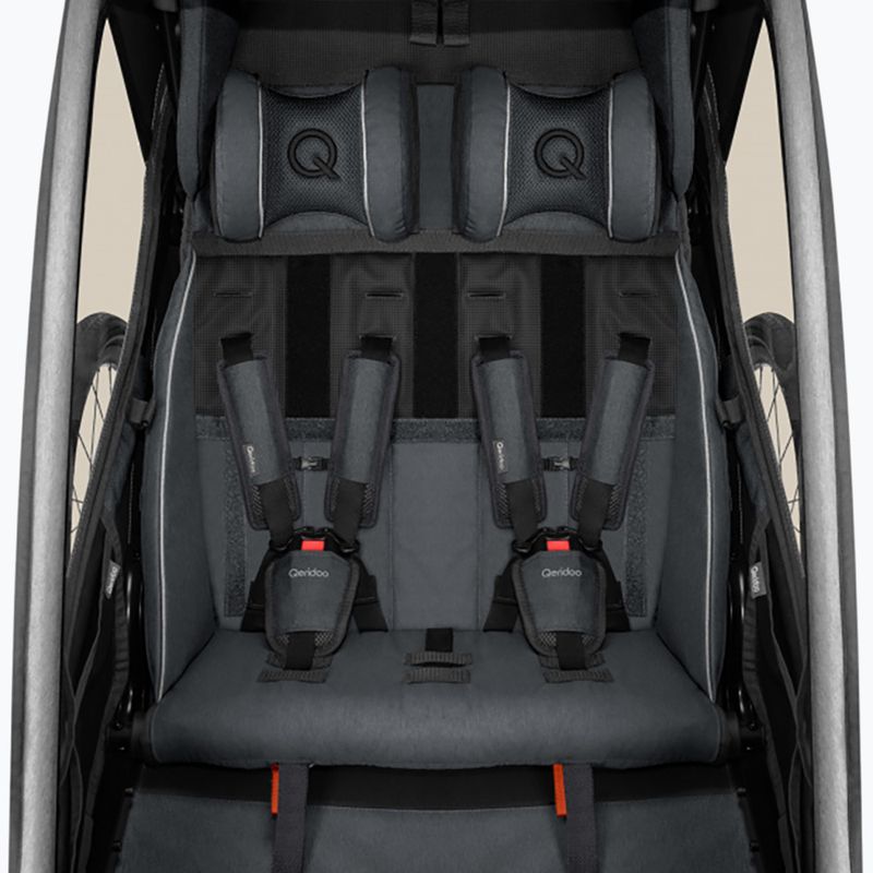Przyczepka rowerowa Qeridoo KidGoo 2 steel grey 4