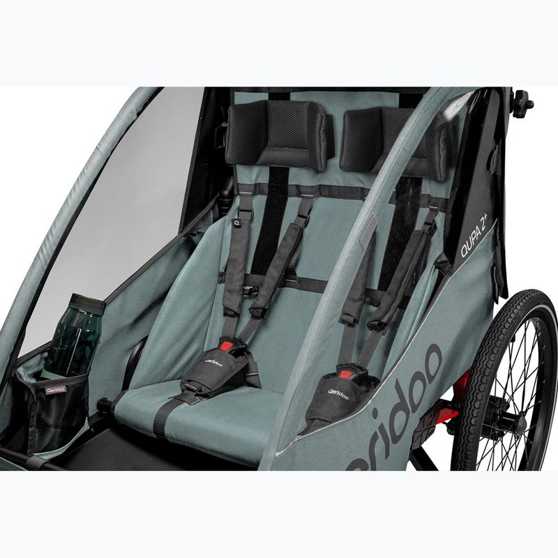 Przyczepka rowerowa dwuosobowa Qeridoo Qupa 2 mineral blue 6