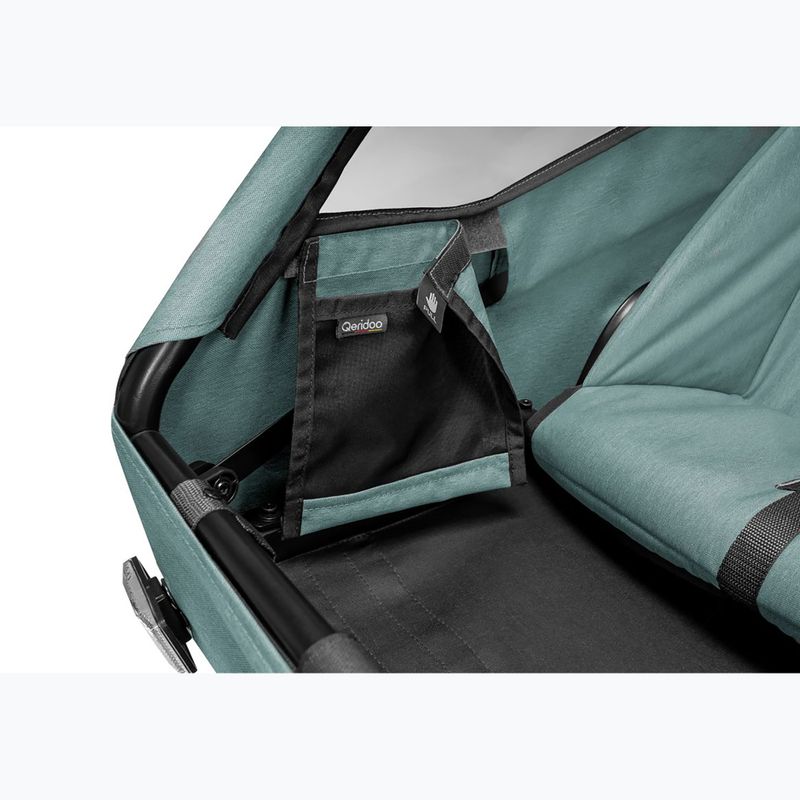 Przyczepka rowerowa dwuosobowa Qeridoo Qupa 2 mineral blue 8