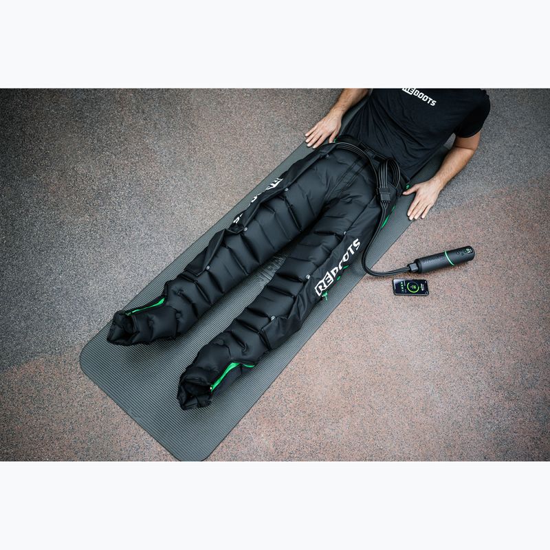 Nogawki do drenażu limfatycznego REBOOTS Go Lite Recovery Pants 2.0 2025 Edition black/white/green 10