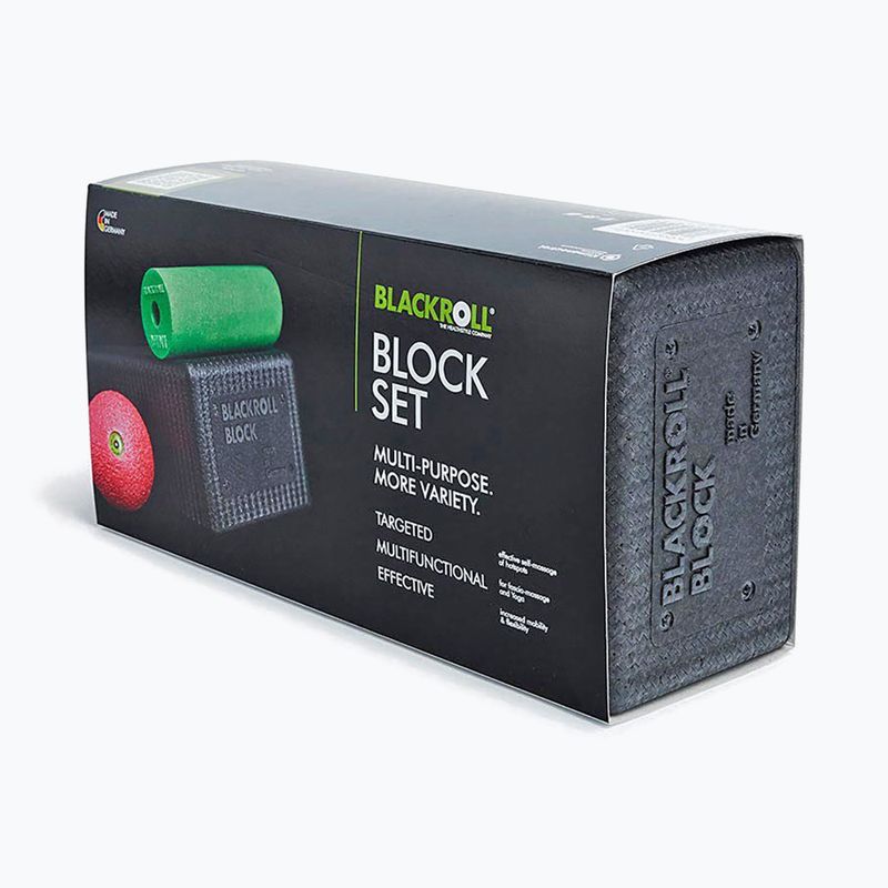 Zestaw do jogi BLACKROLL Block black/ green/ pink 4