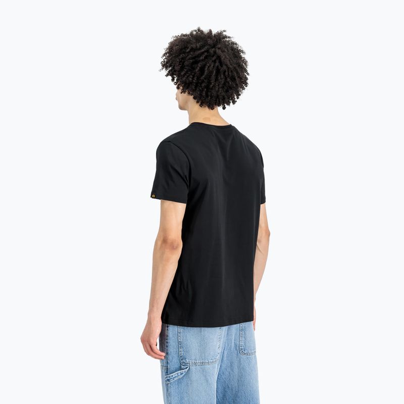 Koszulka polo męska Alpha Industries Basic black/blue 3