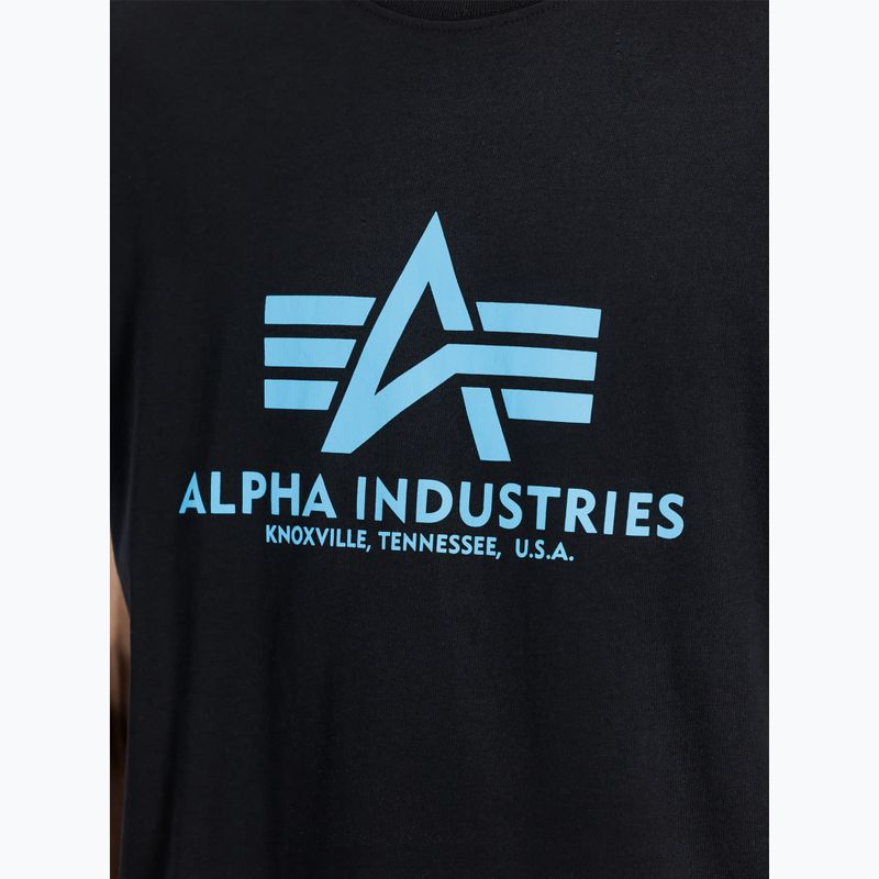 Koszulka męska Alpha Industries Basic black/blue 4