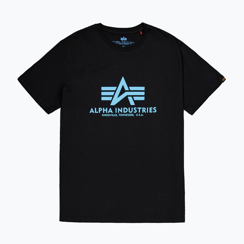 Koszulka polo męska Alpha Industries Basic black/blue 5
