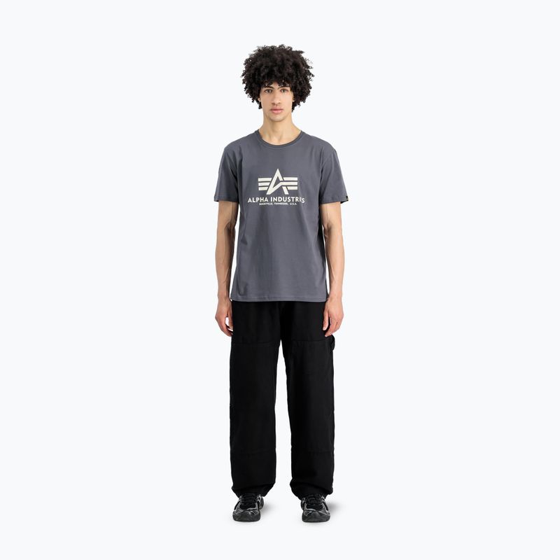 Koszulka męska Alpha Industries Basic greyblack 2