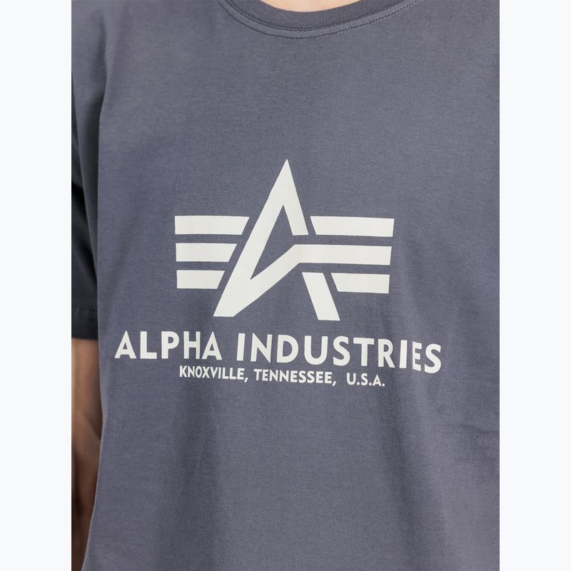 Koszulka męska Alpha Industries Basic greyblack 4