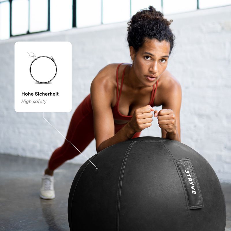 Piłka gimnastyczna STRYVE Active 65 cm black 7