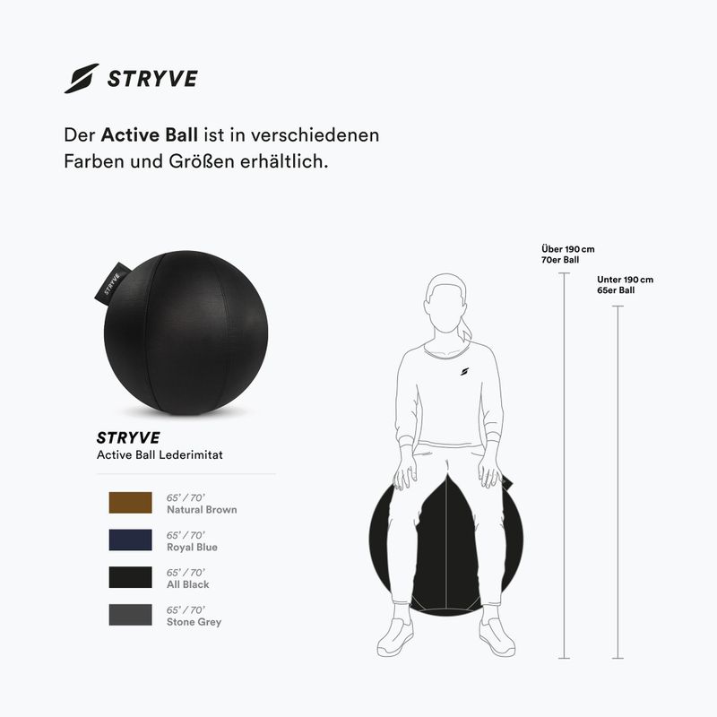 Piłka gimnastyczna STRYVE Active 70 cm black 4