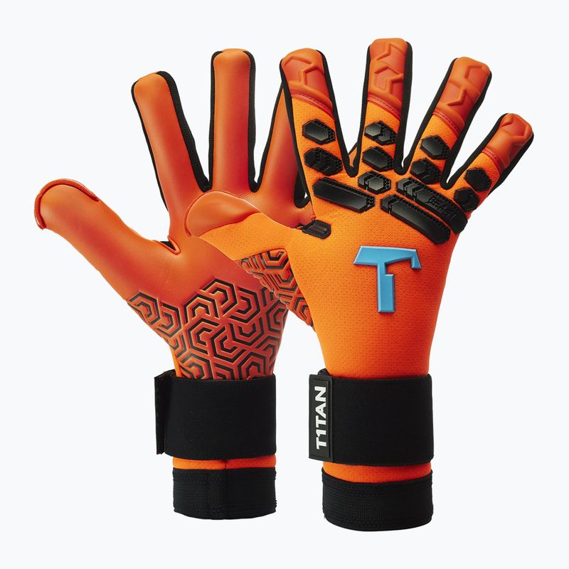 Rękawice bramkarskie T1TAN Shocking Beast 2.0 orange 4