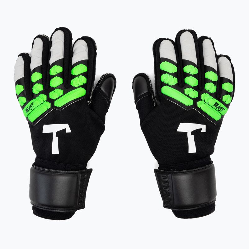 Rękawice bramkarskie dziecięce T1TAN Toxic Beast black green